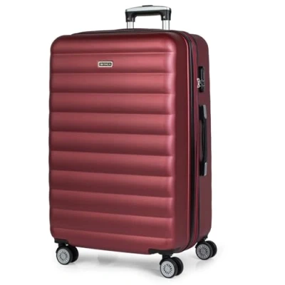 Abbildung von ITACA Koffer Groß 4 Räder Großer Leichte Reisekoffer mit Rollen Groß. für Flugzeuge Hartschale Geprüftem Schloss Trolley 71270, Granat