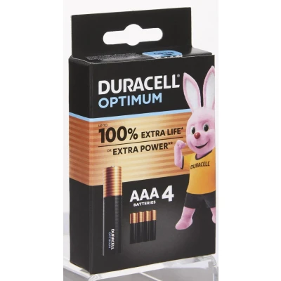 Abbildung von Duracell batterie alkaline optimium aaa / mn2400 lr03 blister 4 stk 12743