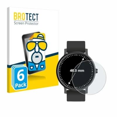 Abbildung von BROTECT Entspiegelungs Schutzfolie für Armbanduhren (Kreisrund, ø: 46 mm) (6 Stück) Matte Displayschutz Folie, Anti Reflex, Fingerprint