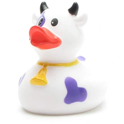 Abbildung von Duckshop I Badeente lila Kuh Quietscheente L: 8 cm