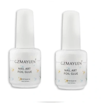 Abbildung von Transferfolie Nägel Folienkleber 2 Stück Nail Foil Glue Nageltransferfolien Kleber 15ML Art Gel
