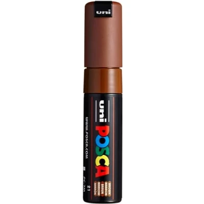 Abbildung von 6 x Uni Ball Fasermaler Posca PC 7M 4,8 5,5mm braun