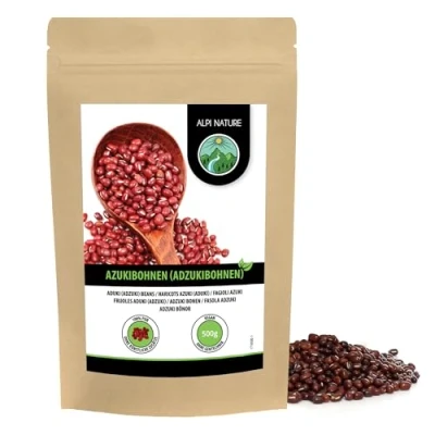 Abbildung von Azukibohnen (500g), 100% naturrein, Azuki Bohnen natürlich ohne Zusätze, Adzukibohnen vegan
