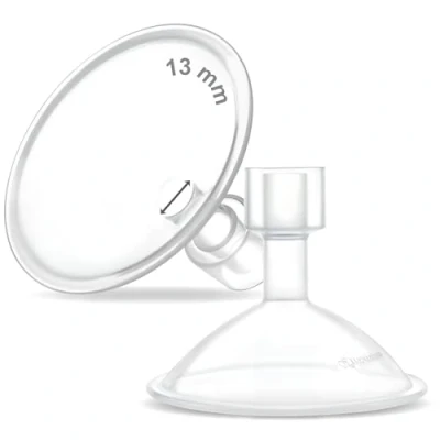 Abbildung von Maymom MyFit Crater Series 11 mm zweiteiliges Design, kleiner Brustschutz, kompatibel mit Medela Milchpumpen, keine originalen Pumpenteile, ersetzt Schilde, Fit Flex Stecker, 2 Stück