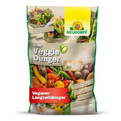Abbildung von Neudorff Gemüsedünger Bio Azet VeggieDünger 750 g, 100% pflanzlicher Universaldünger mit natürlicher Sofort und 100 Tage Langzeitwirkung, für kräftige Pflanzen im Haus Garten, sorgt eine reiche Ernte