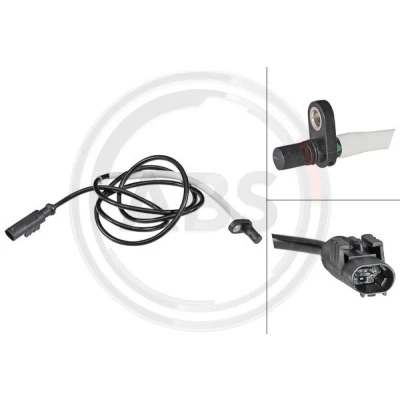 Abbildung von A.B.S. 30191 ABS Sensor passiver 1320 schwarz IVECO: DAILY 6 Kastenwagen, 4 Kasten/Kombi, Pritsche/Fahrgestell