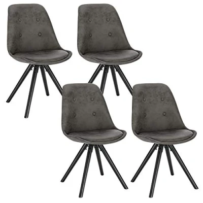 Abbildung von Woltu Esszimmerstuhl (4 St), Stoffbezug Designstuhl Holzgestell Küchenstuhl