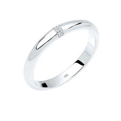 Abbildung von Elli DIAMONDS Ring Damen Klassisch mit Diamant (0.04 ct.) in 925 Sterling Silber