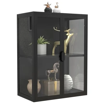 Abbildung von VCM Hängevitrine Stahl Wandvitrine Vitrine Glas Flokas (1 St)