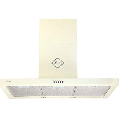 Abbildung von GURARI Wandhaube GCH F 461 BG 9 N Dunstabzugshaube 90 cm Creme Inkl.Schlauch Sehr Saugstark 1000 m3/h Motor Wandmontage Abzugshaube Umluft oder Abluftbetrieb Kaminhaube