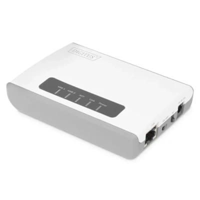 Abbildung von DIGITUS Wireless 300N Multifunction Network Server 2 Port, USB2.0, USB Hub, Print