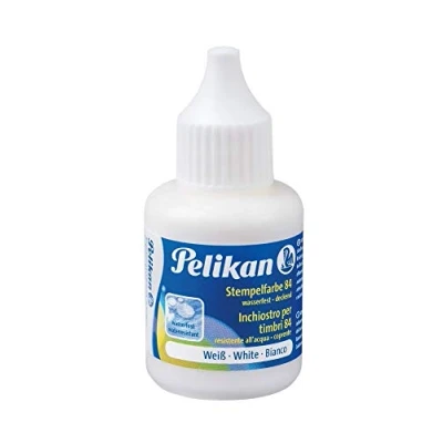 Abbildung von Pelikan,351502,Stempelfarbe AA8wasserfest, 30ml, 1 Set,weiß