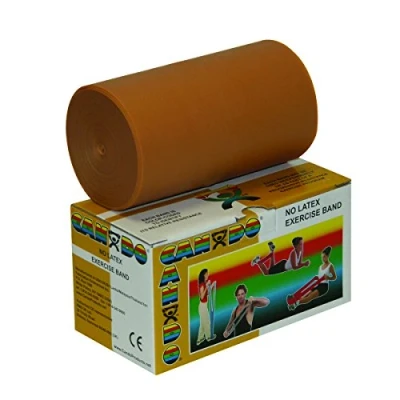 Abbildung von CanDo Trainingsband LATEXFREI / Gymnastikband, Länge 5,5 m gold (ultra schwer)