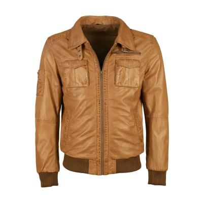 Abbildung von JCC Lederjacke, Herren, Größe: Large, Cognac