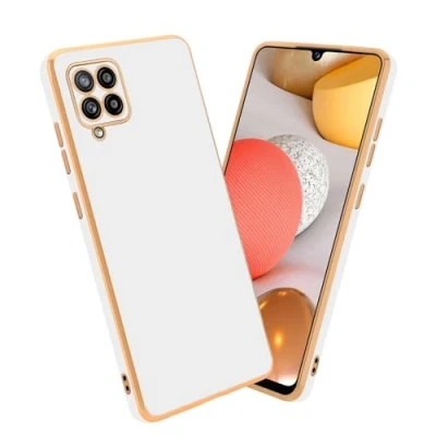 Abbildung von Cadorabo Hülle kompatibel mit Samsung Galaxy A42 5G / M42 Schutzhülle TPU Silikon Case Liquid Design Kameraschutz Slim Kratzfest Weiche Gummi Rundumschutz in Weiß