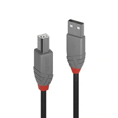 Abbildung von LINDY USB 2.0 Kabel Typ A/B anthra Line m/3m
