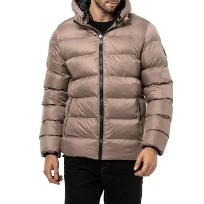 Abbildung von Cipo &amp; Baxx Herren Jacke Steppjacke Kapuzenjacke Basic CM224 Beige L