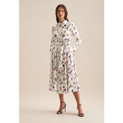 Abbildung von seidensticker Sommerkleid &quot;Schwarze Rose&quot;, Langarm Kragen Druck