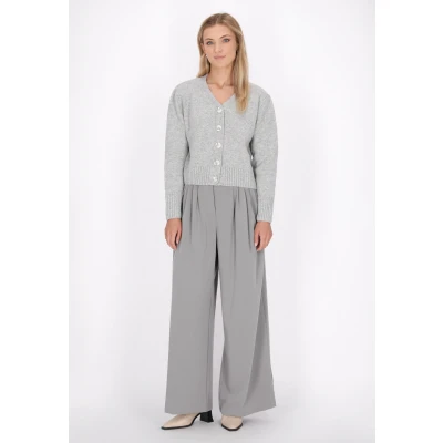 Abbildung von Strickjacke SCHMUDDELWEDDA XL/XXL / Grau Melange 50% Acrylic 32% Polyesteramide 18% Polyester