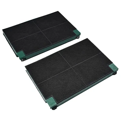 Abbildung von AllSpares Aktivkohlefilter (2x) für Dunstabzugshauben geeignet AEG Electrolux Zanussi MCFE22 / EFF552 (155x221x20mm)