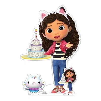 Abbildung von Star Cutouts SC4316 Gabby mit Kuchen Gabby&#039;s Dollhouse Mini Pappaufsteller klein