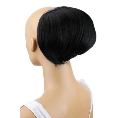 Abbildung von CAISHA Haardutt Audrey Haarknoten Zopf Haarteil Hepburn Dutt Haargummi Hochsteckfrisuren DM15cm Schwarz HD2