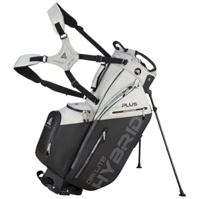 Abbildung von Dri Lite Hybrid Plus Wasserabweisende Golftasche Standtasche Grau Schwarz