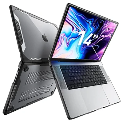 Abbildung von SUPCASE Hülle für MacBook Pro 14 Zoll 2024 2021 M4/M3/M2/M1 Pro/Max A3185/A3401/A3112/A2918/A2992 A2779/A2442 Bumper Case 14‘’,Schwarz