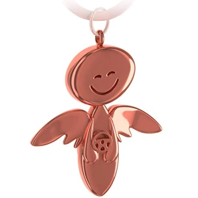 Abbildung von FABACH Schlüsselanhänger Schutzengel Smile mit Lenkrad Geschenk Glücksbringer Autofahrer