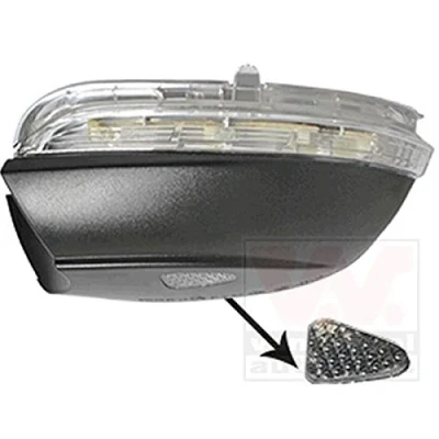 Abbildung von VAN WEZEL 5772917 Blinker weiß transparent Außenspiegel links mit Positionslicht LED VOLKSWAGEN: CC, Passat B7 Variant, Scirocco III