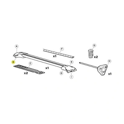 Abbildung von Thule Fuß rechts WingBar 958 Rand