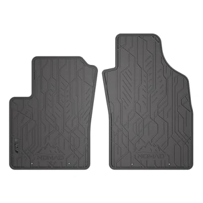 Abbildung von FROGUM Nomad Gummimatten Ganzjährig Autofussmatten Vorne Automatten für FIAT 500/500 C ab 2007, Panda II 2003 2012, Ford Ka 2008 2016 Beständiges Gummi Material 1,5cm Schutzkante