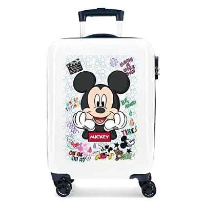 Abbildung von Disney Mickey Be Cool Kabinenkoffer Weiß 38 x 55 20 cm Starres ABS Seitenkombinationsschloss 34L 2 kg 4 Doppelrollen Handgepäck