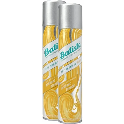 Abbildung von Batiste Trockenshampoo Dry Shampoo Brilliant Blonde mit einem Hauch von Farbe für blondes Haar, Frisches Haar alle Haartypen, 2er Pack (2 x 200 ml)
