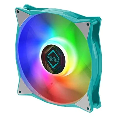 Abbildung von Iceberg Thermal IceGALE Adressable RGB 140 mm PWM Dual Kugellager ARGB Gehäuselüfter, Blaugrün