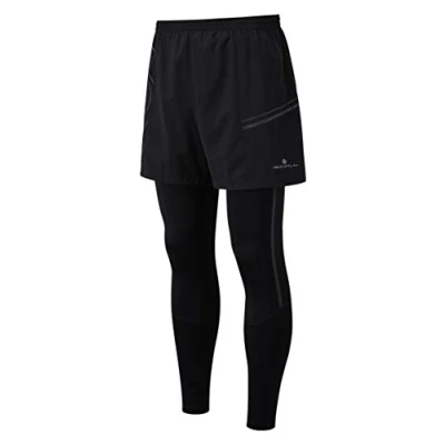 Abbildung von Ronhill Herren Tech Twin Strumpfhose, Schwarz, Größe S