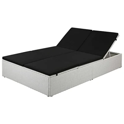 Abbildung von vidaXL Sonnenliege Poly Rattan Liegestuhl Doppelliege Gartenliege Rattanliege