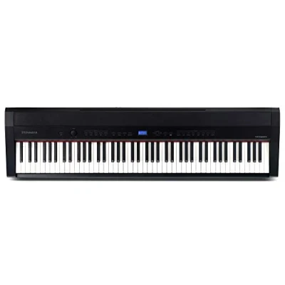 Abbildung von Steinmayer P 60 SM Stagepiano (88 Tasten, Hammermechanik, Anschlagdynamik, 128 fach polyphon, 14 Sounds, Aufnahme &amp; Begleitfunktion, inkl. Notenhalter und Netzteil) schwarz