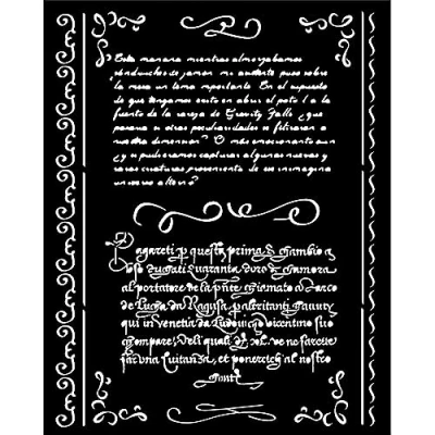 Abbildung von Stamperia, Vintage Library Thick Stencil 20x25cm Letters