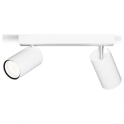 Abbildung von PHILIPS Idris LED 2er Spotleuchte, ideal geeignet für das Badezimmer, GU10 Lampe nicht enthalten, Weiß, IP44, wasserfest