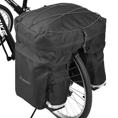 Abbildung von WOZINSKY Gepäckträgertasche Fahrradtasche für Gepäckträger Wasserdicht Reisetasche Tasche Fahrrad, Mountainbike, ebike, MTB, Rennrad Bike Bag Fahrradträger 60L mit Regenschutz