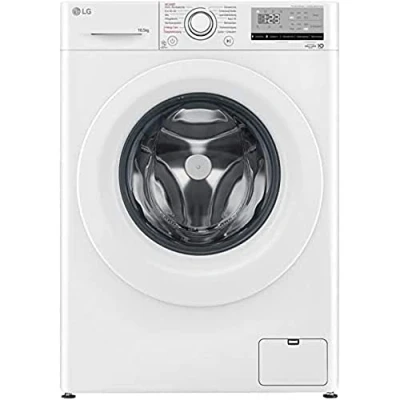 Abbildung von LG F4WV31X3G, Klasse B, Frontlader Waschmaschine 10,5 kg, 1400 U/min, AI Direct Drive, Wi Fi, Tiefenreinigung mit Dampf, Größere Kapazität, Außentür aus Sicherheitsglas, 62 x 60 85 cm ꟷ Weiß