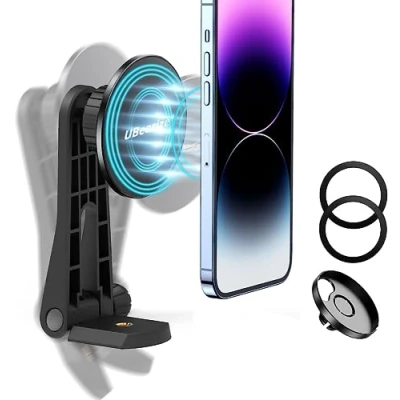 Abbildung von UBeesize Handyhalterung Stativ, Magnetisch Handy Stativ Halterung Flexibel für Ringleuchten, Stative Kompatibel mit MagSafe Hüllen und iPhone 14 13 12 Pro Max Allen Mobiltelefonen