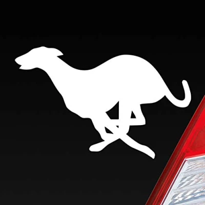 Abbildung von Hellweg Druckerei Windhund Hund Dog Animal Tier Auto Aufkleber Sticker Heckscheibenaufkleber