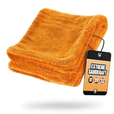 Abbildung von Nuke Guys Auto Trockentuch Microfaser Gamma Dryer S Mikrofasertuch (Microfaser, 40x40 cm, 1 tlg., Orange 40x40cm 1400GSM)