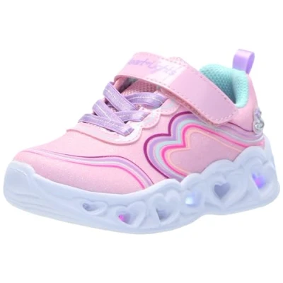 Abbildung von Skechers Girls Sneaker, Light Pink Sparkle Mesh/Multi Trim, 43 EU