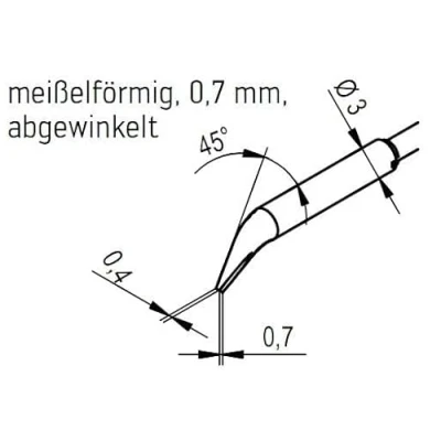Abbildung von ERSA Entlötspitzenpaar für Lötstationen i Con Vario 2 und 4 mit Entlötpinzette Chip Tool