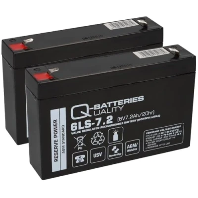 Abbildung von 2X Q Batteries 6LS 7.2 6V 7,2Ah Blei Vlies Akku AGM VRLA