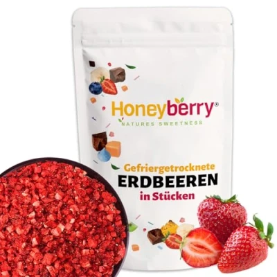 Abbildung von Gefriergetrocknete Erdbeeren Stücke 50g Gefriergetrocknet