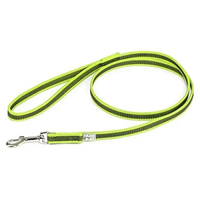 Abbildung von IDC Color &amp; Gray gumierte Leine, 14 mm x 1,2 m mit Schlaufe, Neon Grau